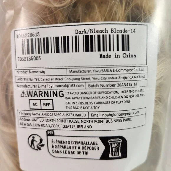 Hair Extension Womens Dark / Bleach Blonde 14 Inches Unbranded NEW Fast Ship - Picture 3 of 8